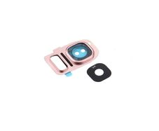 For Samsung Galaxy S7 / S7 Edge Camera Lens Rear Glass Cover & Frame Rose Gold - FHT24SMCL