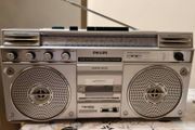 Vintage Philips Boombox D8323 Radio Cassette Recorder, working good.