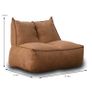 Faux tan leather bean bag chair Image 3