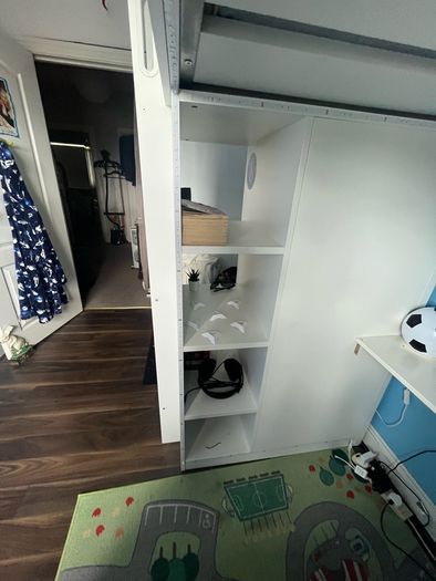 IKEA bunk bed with desk