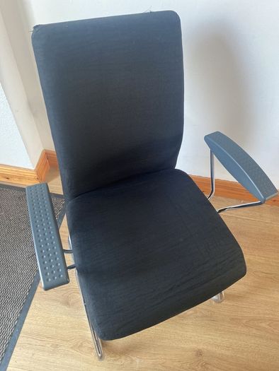 Black Office Chair with Armrests
