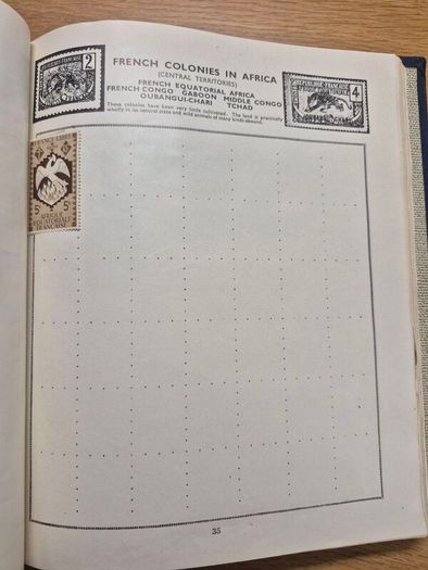 stamp album with stamps of the world