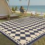 Outdoor Rug Extra Large Garden Rug for Patios Waterproof Reversible Outdoor Carpet Mat,Plastic Straw UV Resistant Area Rugs for Patios,Garden,RV,Picnic,Beach,Balcony,240x300cm,Black & Beige Image 5