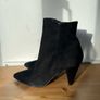 Dune Odell black suede heeled boots, 8/41 Image 2