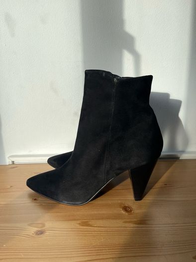 Dune Odell black suede heeled boots, 8/41