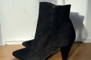 Dune Odell black heeled suede boots 8/41