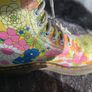Dr Martens / Docs Size 5, 1460 Pascal Leather Boots in Daisy Floral Butterfly Print Image 7