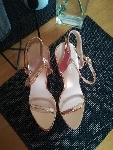 Brand new Public Desire pair of gold sandals
