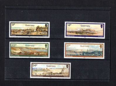 1985 Guernsey Paintings by Paul Jacob Naftel, 1817-1891 Commemorative Stamps Mint Never Hinged (MNH)