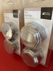 End caps for stair grab rails