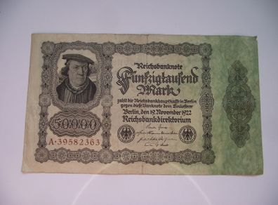 Germany. Reichsbanknote. 50000 Mark (19.11.1922)#2