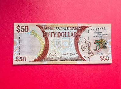 Guyana  50 Dollars. .  2016  Pick  41  Commemorative Issue ( Uncirculated )