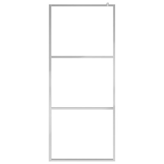 Walk-in Shower Wall with Half Frosted ESG Glass 90x195 cm