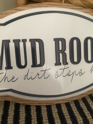 New wood and metal Mud Room sign
