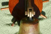 Vintage Wooden Ship Wheel with Brass Bell