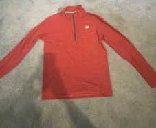 Men's Brand New New Balance Red Half Zip