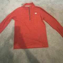 Men's Brand New New Balance Red Half Zip