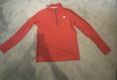 Men's Brand New New Balance Red Half Zip