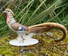 Rare Vintage Royal Dux Porcelain Pheasant Figurine
