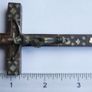 Antique Wooden and Bronze Cross with Mother of Pearl Inlay Image 10