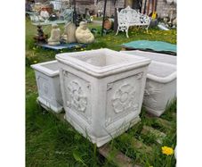 Planter Square Flower-GL-PL012