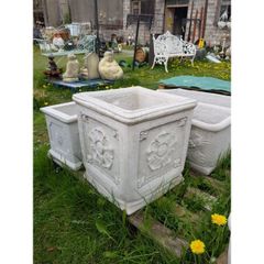 Planter Square Flower-GL-PL012