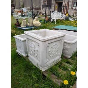 Planter Square Flower-GL-PL012