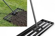 Lawn Leveling Rake  Level Your Lawn 3X Faster, 43x25cm,Perfect Weight Balance, Heavy Duty Gardening Tools with Adjustable Handle, Not Too Heavy,Not Too Small,Easy for Soil &amp; Sand Spreading for Garden