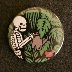 The grower !, pin back button badge.