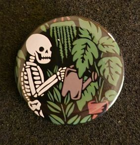 The grower !, pin back button badge.