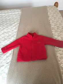 Cute Red Fleece with Cherry Mottiff 18 -24 months