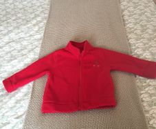 Cute Red Fleece with Cherry Mottiff 18 -24 months