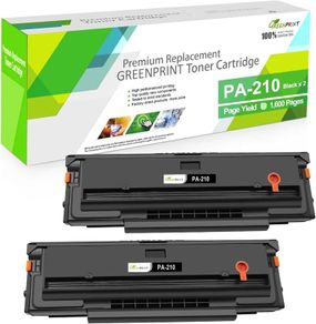 2 pack Black Toner Cartridges Compatible with PA-210 PA210 PA 210 1600 Pages 2 Blacks for P2500W P2502W P2508W M6500NW M6500N M6500W M6550NW M6552NW M6558NW M6600N M6600NW M6602NW M6608NW