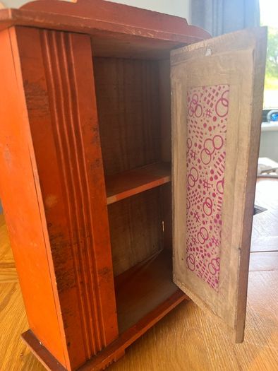 Antique French Scratch Built Miniature Wardrobe