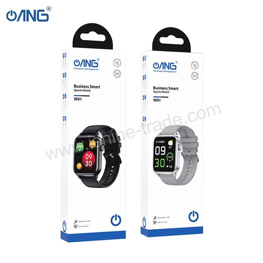 W01 ANG Business Smartwatch Sport Health and Sports Tracking Pedometer, 70+ Modes, Sleep Cycles, 15 Days Battery Life, Waterproof, SpO2, Ovulation Menstruation Monitoring for Women Black