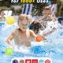 8 PC Reusable Magnetic Water Balloons, Refillable Water Bomb Splash Balls Self Sealing Quick Fill, Latex-Free Silicone Outdoor Toys for Kids Adults Outside Games Summer Fun Party Image 3