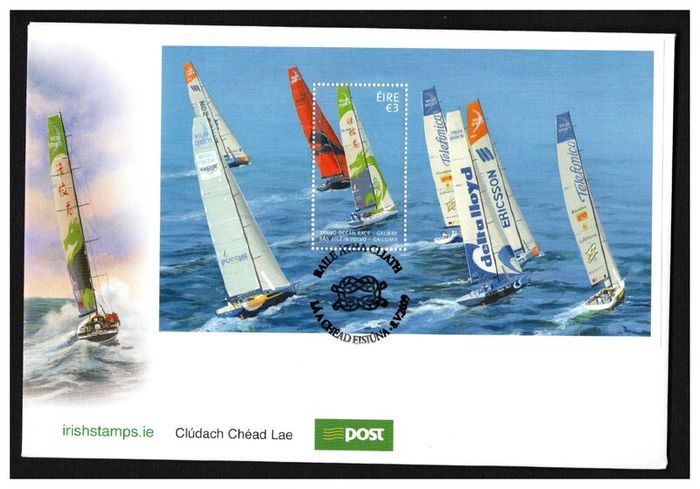 2009 Ireland Volvo Ocean Race Commemorative Stamp Miniature Sheet An Post First Day Cover (FDC)