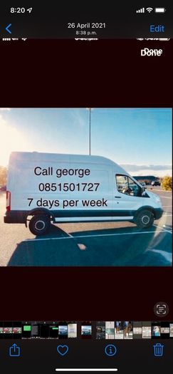 man with van call George anytime all  of dublin covered based Terenure/rathmines weekend work no problem