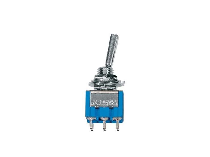 Miyama 3 Way Mini Toggle Switch, 2 Pole, (ON-ON) Nickel
