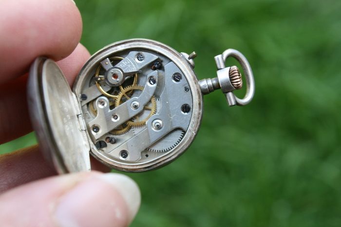 Antique Pocket Watch Mechanical Movement (in working order)
