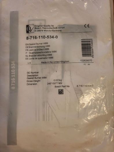 Worchester gasket burner WB6  87161105340