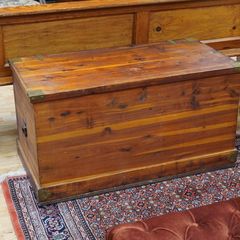 Vintage Cedar Blanket Chest / Trunk