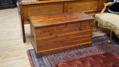 Vintage Cedar Blanket Chest / Trunk