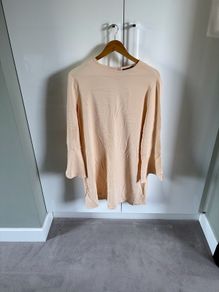 Zara beige ruffle sleeve detail - Stunning on
