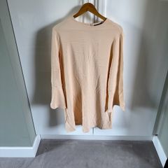 Zara beige ruffle sleeve detail - Stunning on