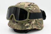 Airsoft Multicam Helmet + ESS Tactical Goggles Set
