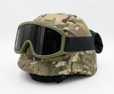 Airsoft Multicam Helmet + ESS Tactical Goggles Set