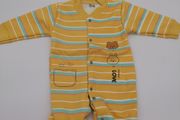 Unisex Rabbit And Bear Romper Suit Yellow Stripes 66/48