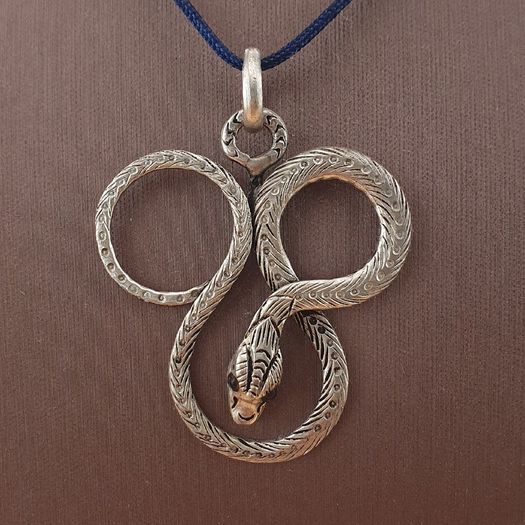 Vintage Brass Snake Beatiful Handmade Pendant