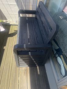 Garden storage bench